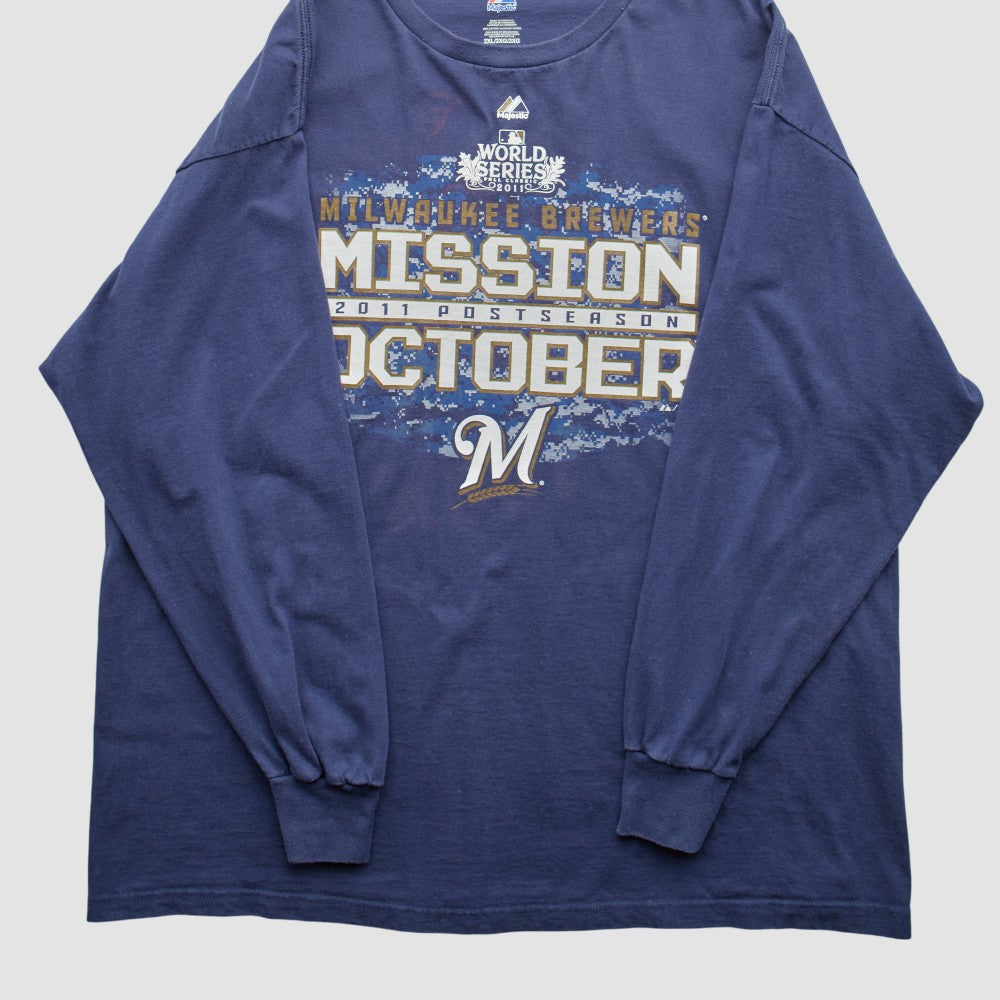 Milwaukee Brewers Majestic 2011 Long Sleeve T-Shirt Near Me