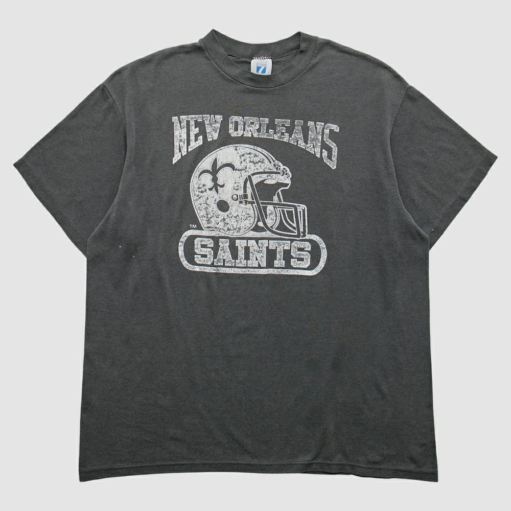 New Orleans Saints logo 7 90s T-Shirt - Gray Vintage - Fanatics
