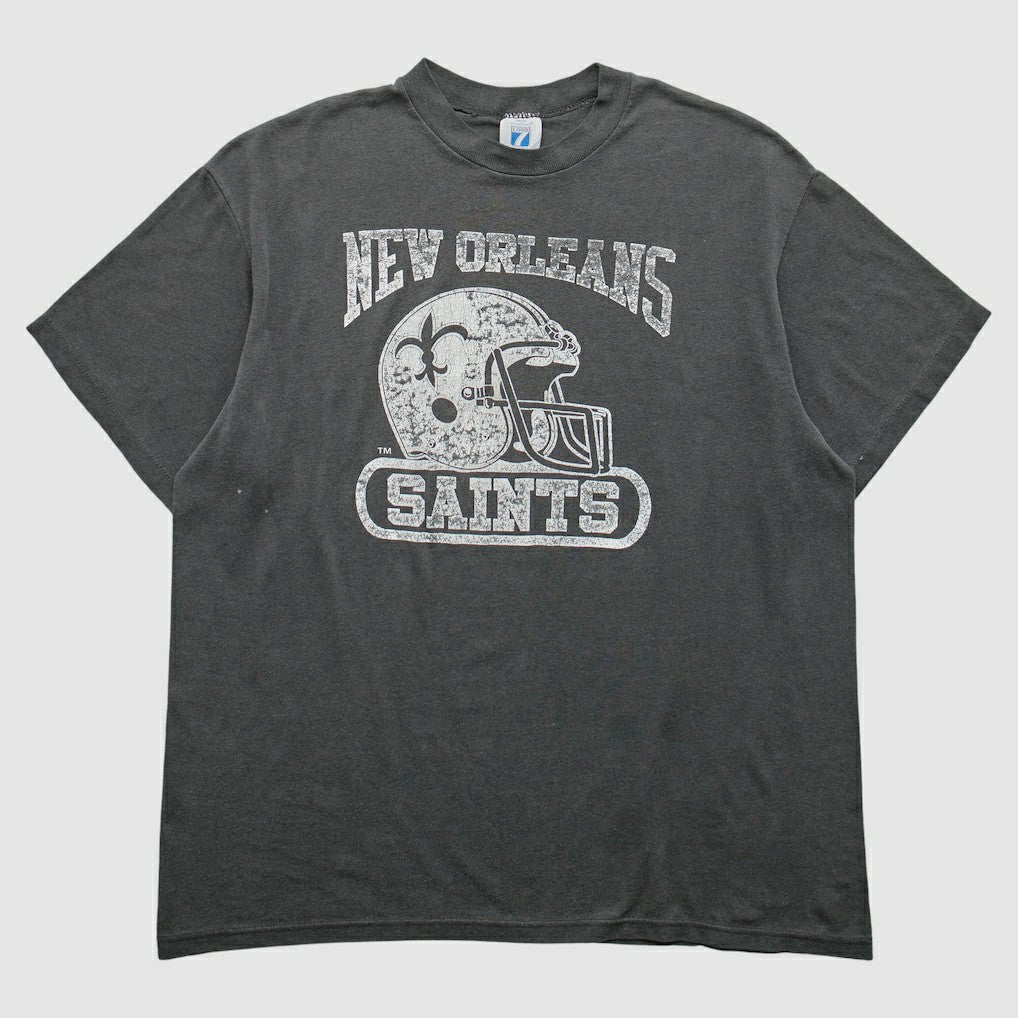 New Orleans Saints logo 7 90s T-Shirt - Gray Vintage - Fanatics
