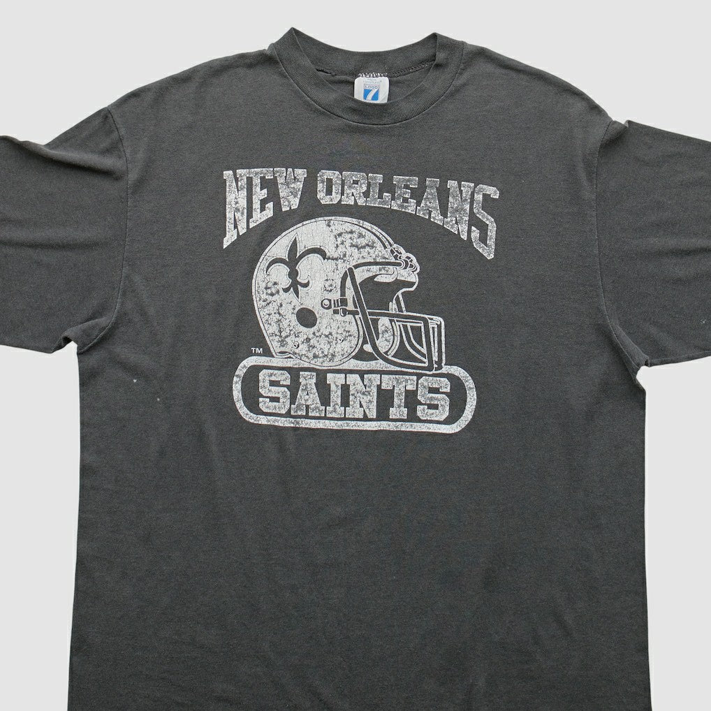 New Orleans Saints logo 7 90s T-Shirt - Gray Vintage - Fanatics