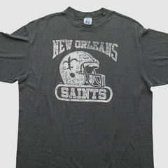 New Orleans Saints logo 7 90s T-Shirt - Gray Vintage - Fanatics