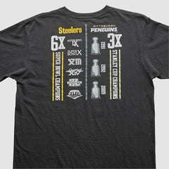 Pittsburgh Steelers Reebok 2009 T-Shirt - Black Vintage - Fanatics