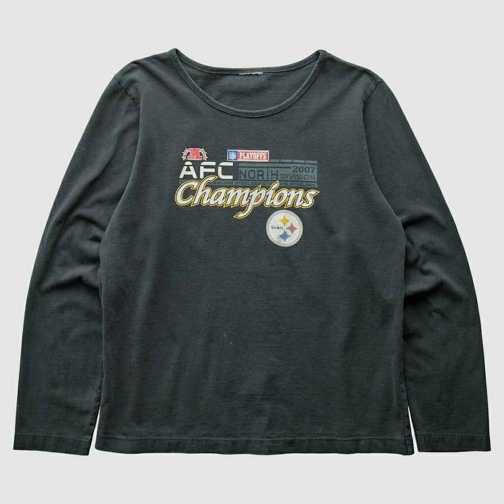 Pittsburgh Steelers 2007 T-Shirt - Black Vintage - Fanatics