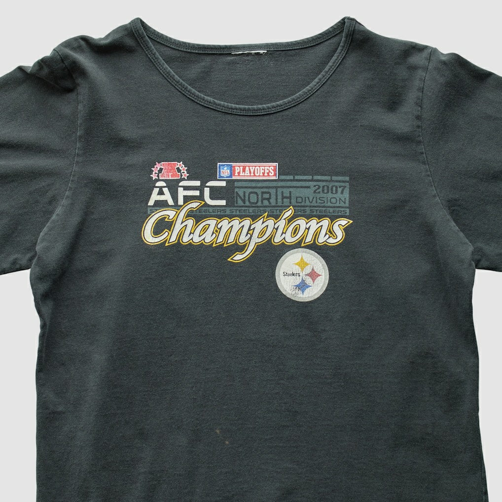 Pittsburgh Steelers 2007 T-Shirt - Black Vintage - Fanatics