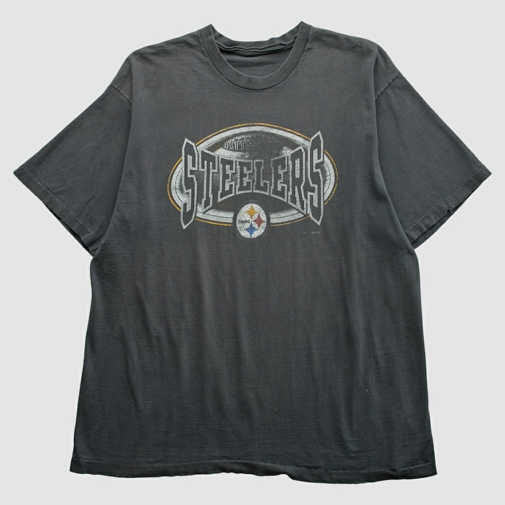 Pittsburgh Steelers 90s T-Shirt - Gray Vintage - Fanatics
