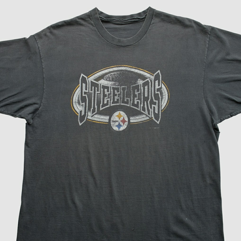 Pittsburgh Steelers 90s T-Shirt - Gray Vintage - Fanatics