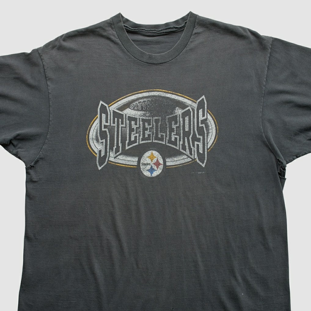 Pittsburgh Steelers 90s T-Shirt - Gray Vintage - Fanatics