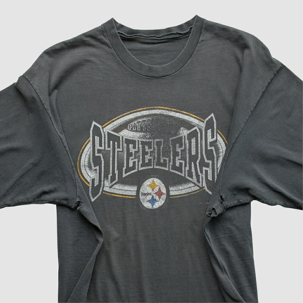 Pittsburgh Steelers 90s T-Shirt - Gray Vintage - Fanatics
