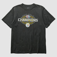 Pittsburgh Steelers Reebok 2006 T-Shirt - Black Vintage - Fanatics