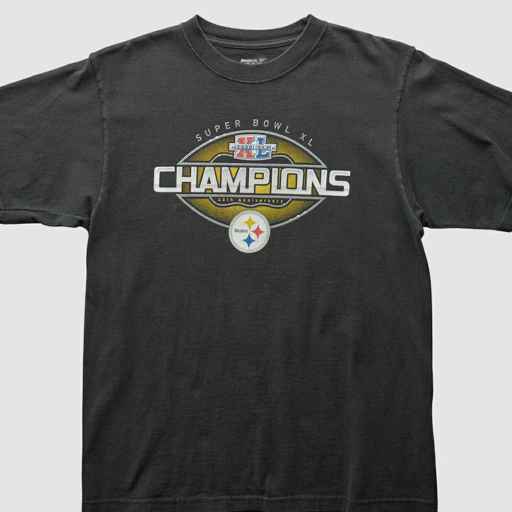 Pittsburgh Steelers Reebok 2006 T-Shirt - Black Vintage - Fanatics