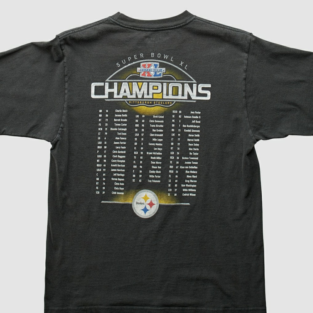 Pittsburgh Steelers Reebok 2006 T-Shirt - Black Vintage - Fanatics