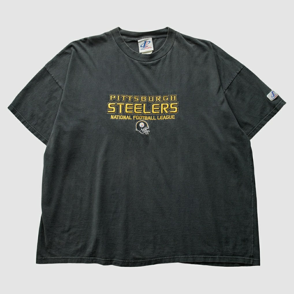 Pittsburgh Steelers Logo Athletic 2000s T-Shirt - Black Vintage - Fanatics