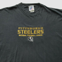 Pittsburgh Steelers Logo Athletic 2000s T-Shirt - Black Vintage - Fanatics