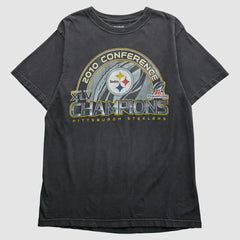 Pittsburgh Steelers Reebok 2010 T-Shirt - Black Vintage - Fanatics