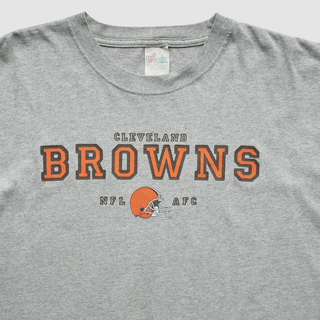 Cleveland Browns Majestic 2000s T-Shirt - Gray Vintage - Fanatics