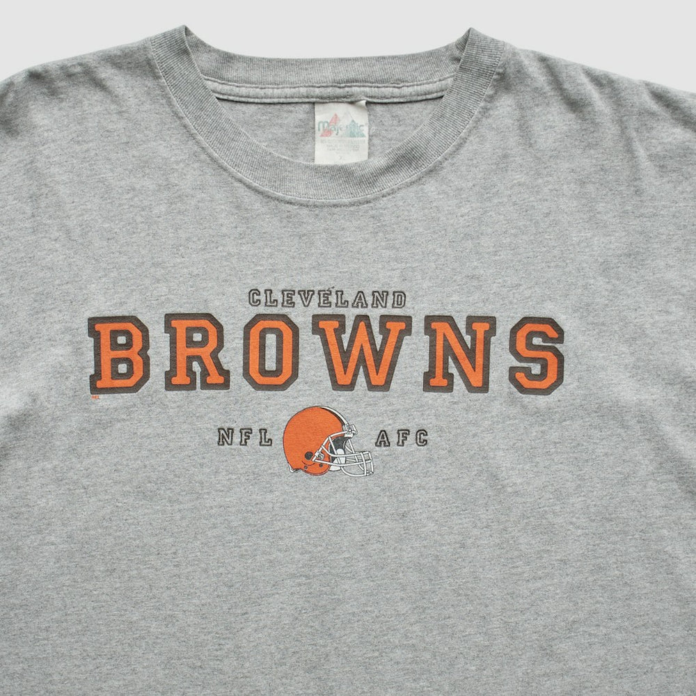 Cleveland Browns Majestic 2000s T-Shirt - Gray Vintage - Fanatics