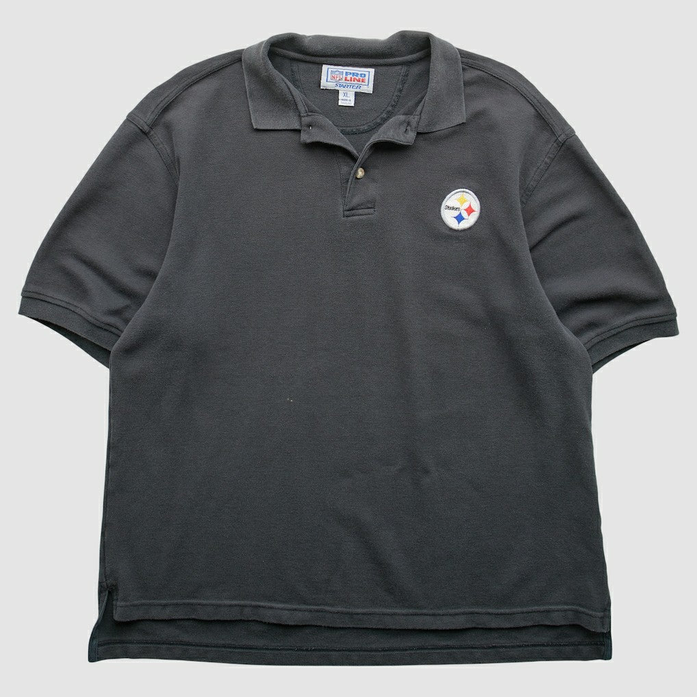 Pittsburgh Steelers Starter 90s Polo - Black Vintage - Fanatics