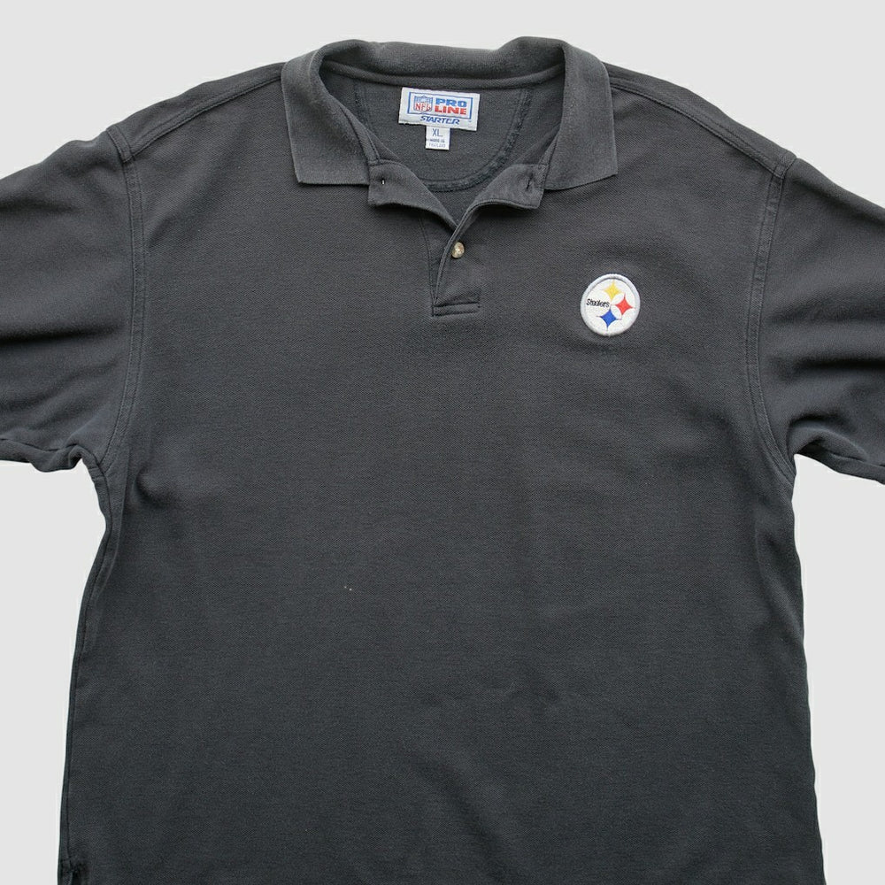 Pittsburgh Steelers Starter 90s Polo - Black Vintage - Fanatics