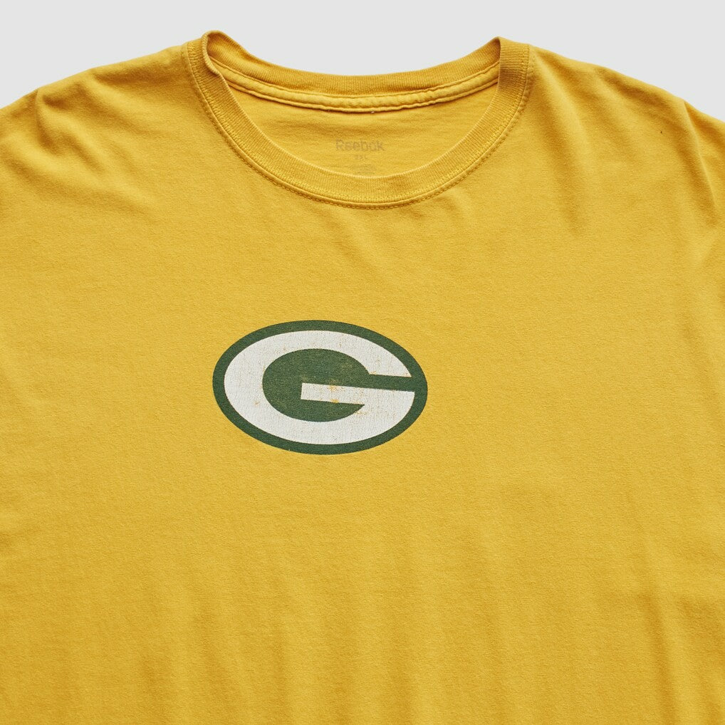 Green Bay Packers Reebok 2000s T-Shirt - Yellow Vintage - Fanatics
