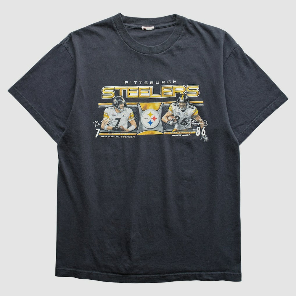 Pittsburgh Steelers 2000s T-Shirt - Black Vintage - Fanatics