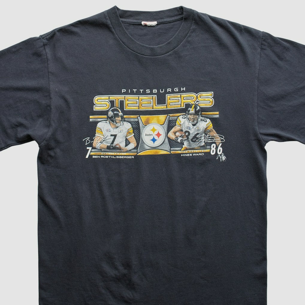 Pittsburgh Steelers 2000s T-Shirt - Black Vintage - Fanatics