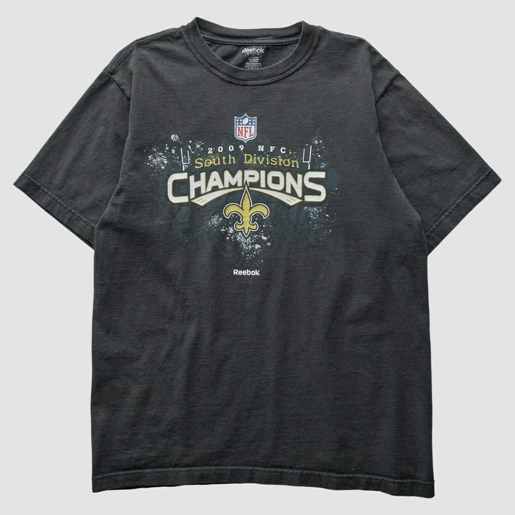 New Orleans Saints Reebok 2009 T-Shirt - Black Vintage - Fanatics