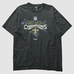New Orleans Saints Reebok 2009 T-Shirt - Black Vintage - Fanatics