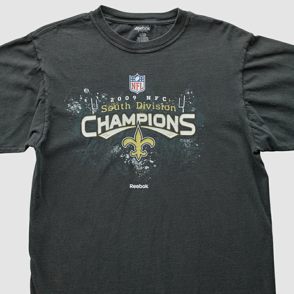 New Orleans Saints Reebok 2009 T-Shirt - Black Vintage - Fanatics