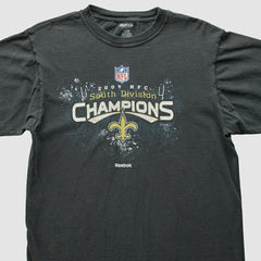 New Orleans Saints Reebok 2009 T-Shirt - Black Vintage - Fanatics