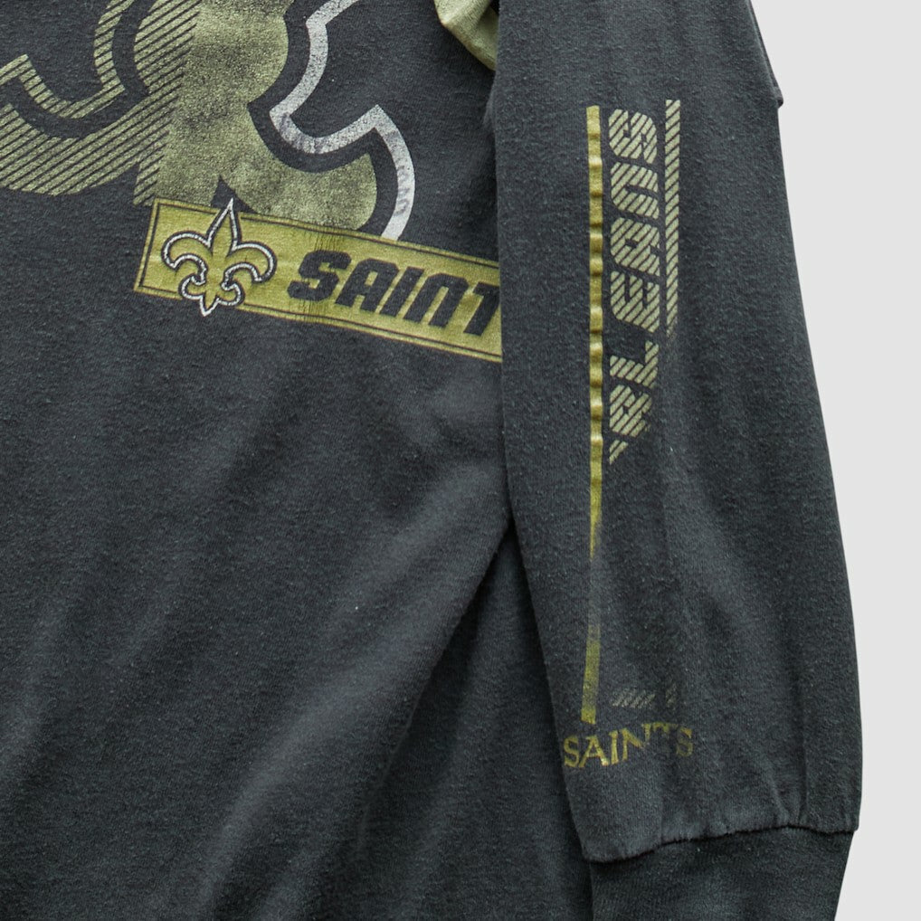 New Orleans Saints NFL 2010s T-Shirt - Black Vintage - Fanatics
