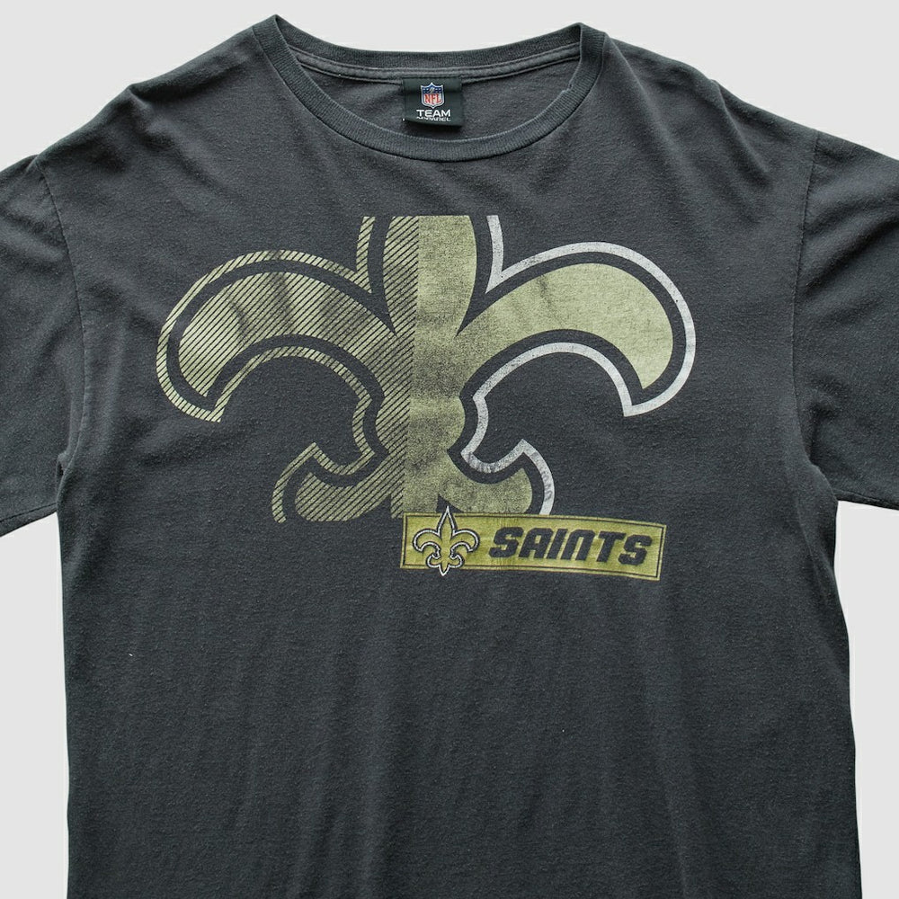 New Orleans Saints NFL 2010s T-Shirt - Black Vintage - Fanatics