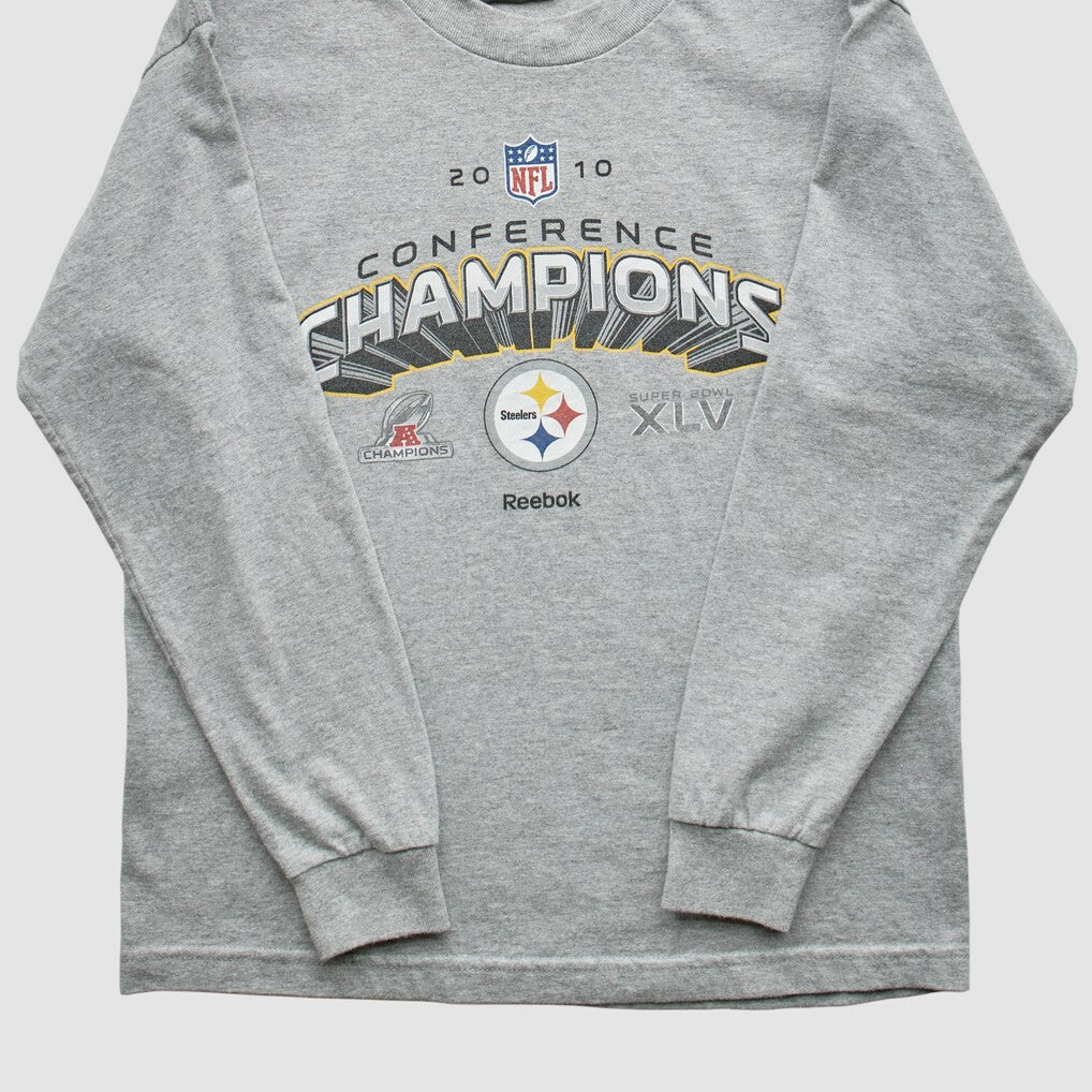 Pittsburgh Steelers Reebok 2010 Sweatshirt - Gray Vintage - Fanatics