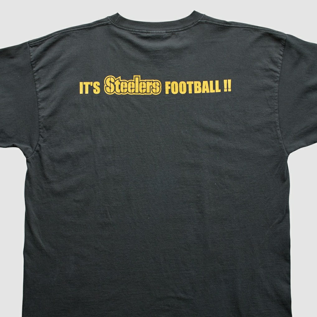 Pittsburgh Steelers Reebok 2000s T-Shirt - Black Vintage - Fanatics