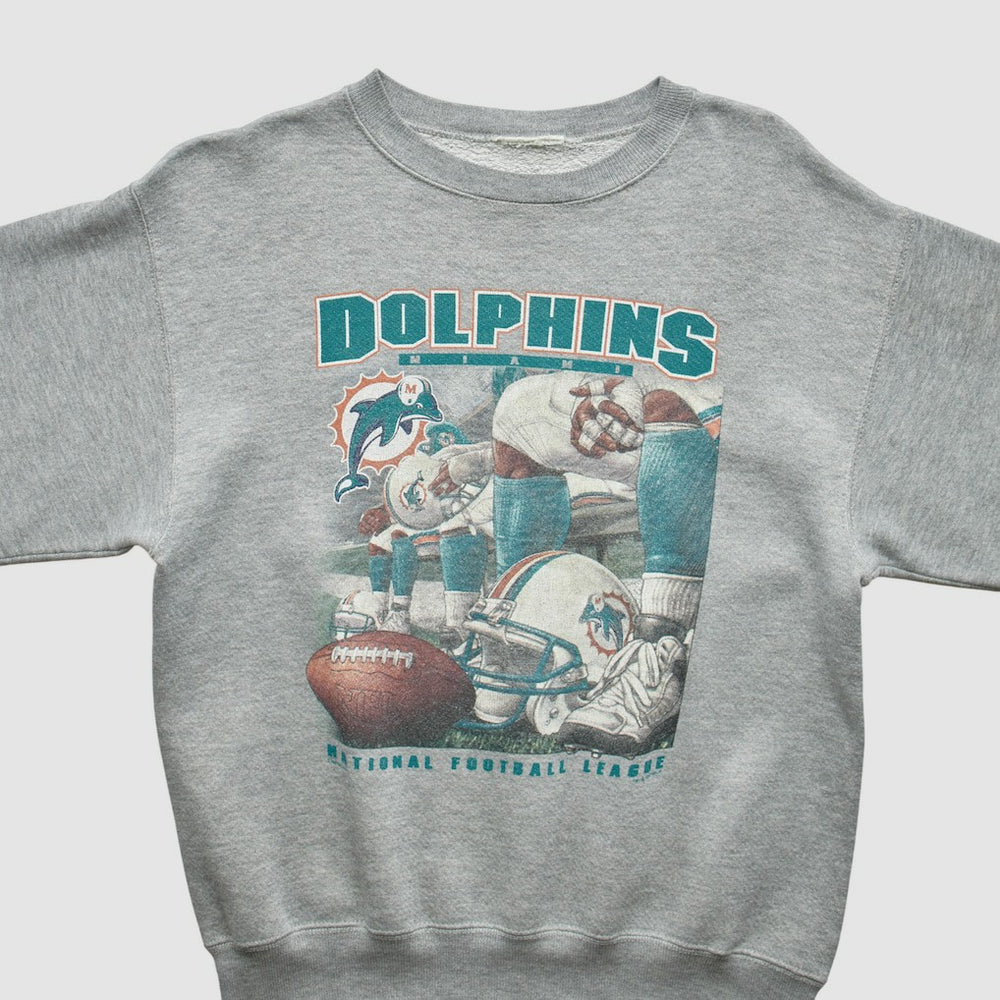 Miami Dolphins 90s Sweatshirt - Gray Vintage - Fanatics