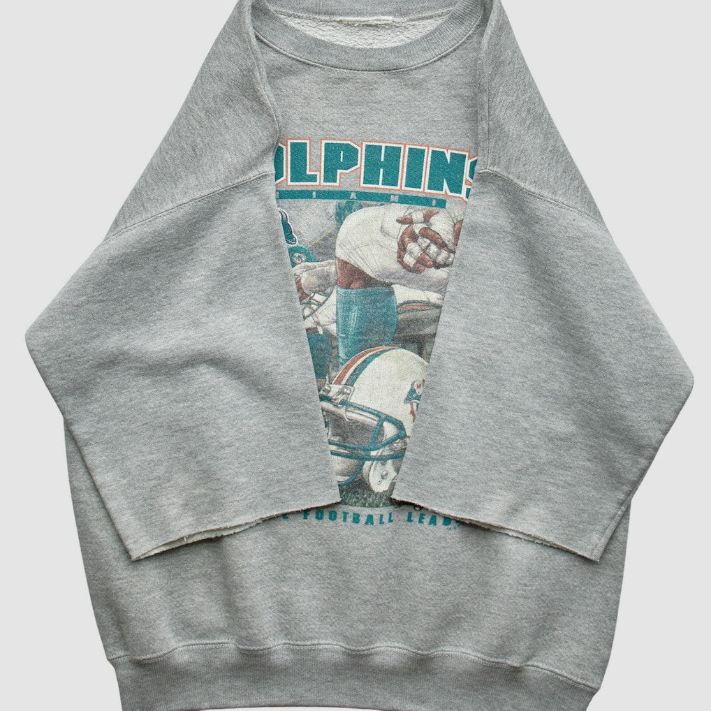 Miami Dolphins 90s Sweatshirt - Gray Vintage - Fanatics