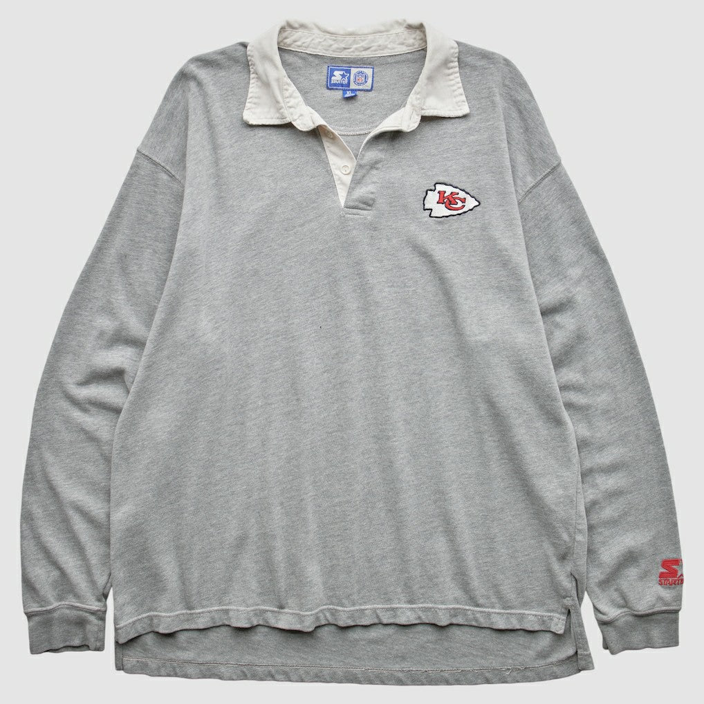 Kansas City Chiefs Starter 90s Sweatshirt - Gray Vintage - Fanatics