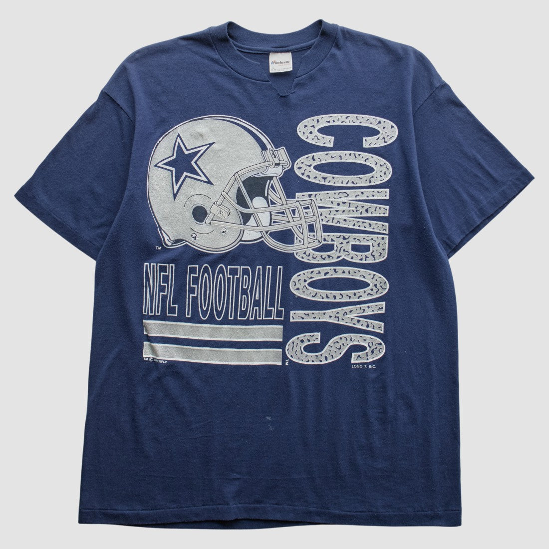 Dallas Cowboys Logo 7 1991 T-Shirt - Navy Vintage - Fanatics