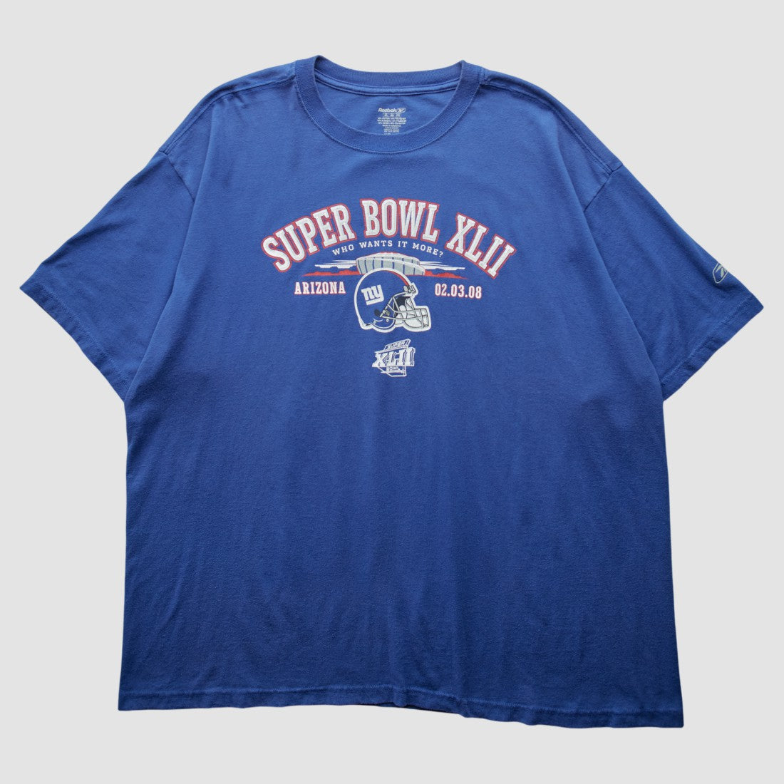 New York Giants Reebok 2008 T-Shirt - Blue Vintage - Fanatics