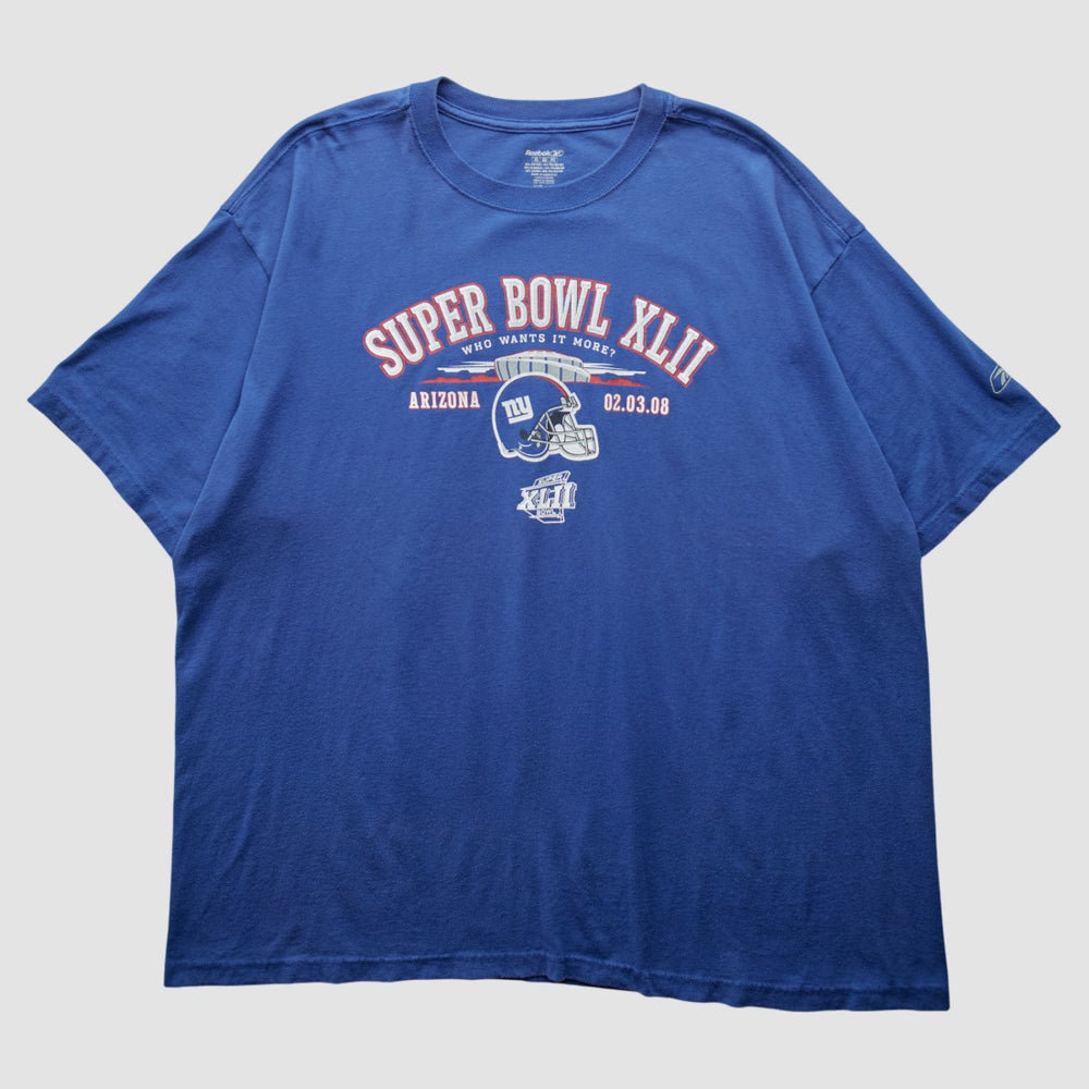 New York Giants Reebok 2008 T-Shirt - Blue Vintage - Fanatics