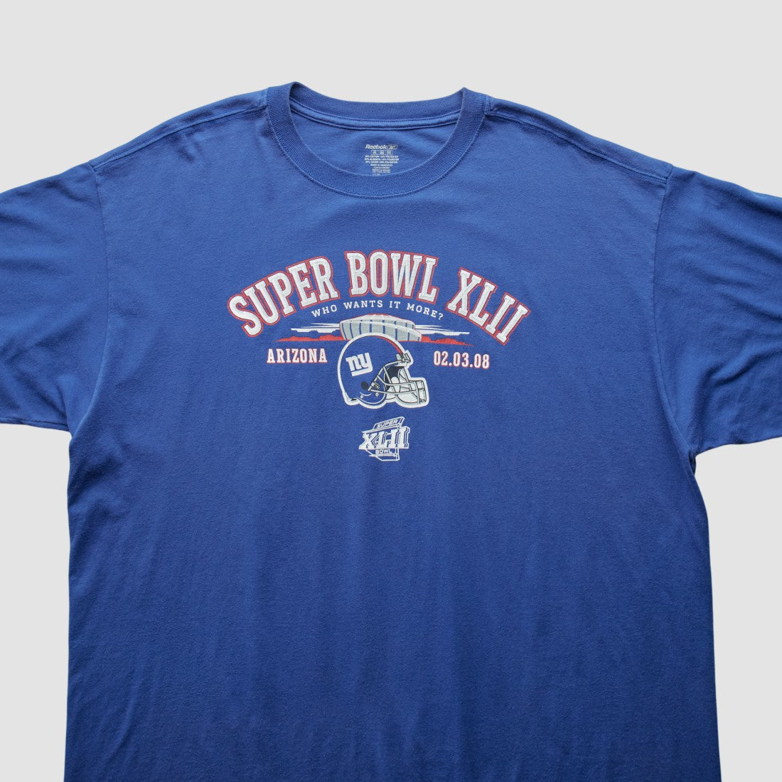 New York Giants Reebok 2008 T-Shirt - Blue Vintage - Fanatics