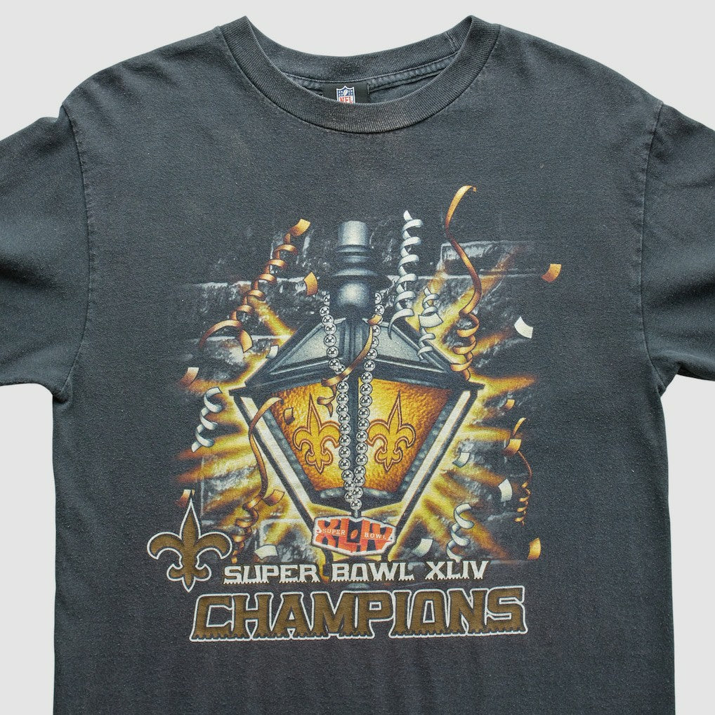 New Orleans Saints NFL 2010 T-Shirt - Black Vintage - Fanatics