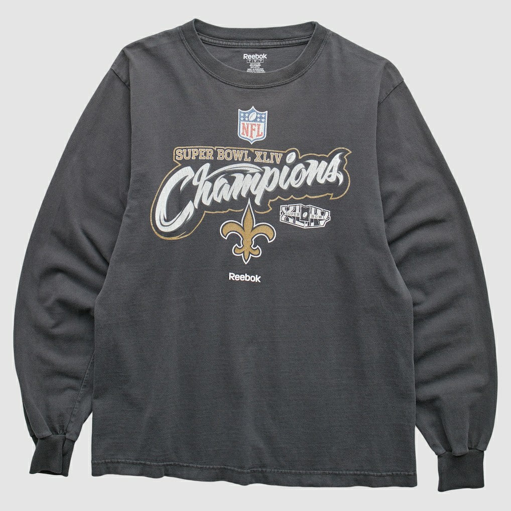 New Orleans Saints Reebok 2010 T-Shirt - Black Vintage - Fanatics