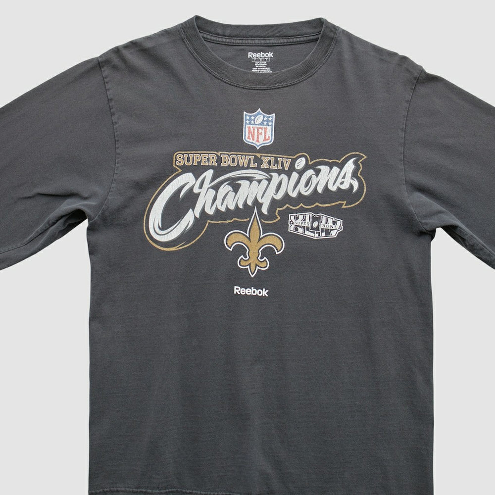 New Orleans Saints Reebok 2010 T-Shirt - Black Vintage - Fanatics