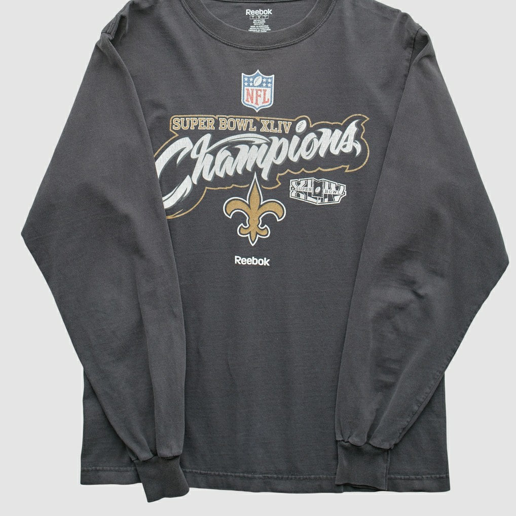 New Orleans Saints Reebok 2010 T-Shirt - Black Vintage - Fanatics