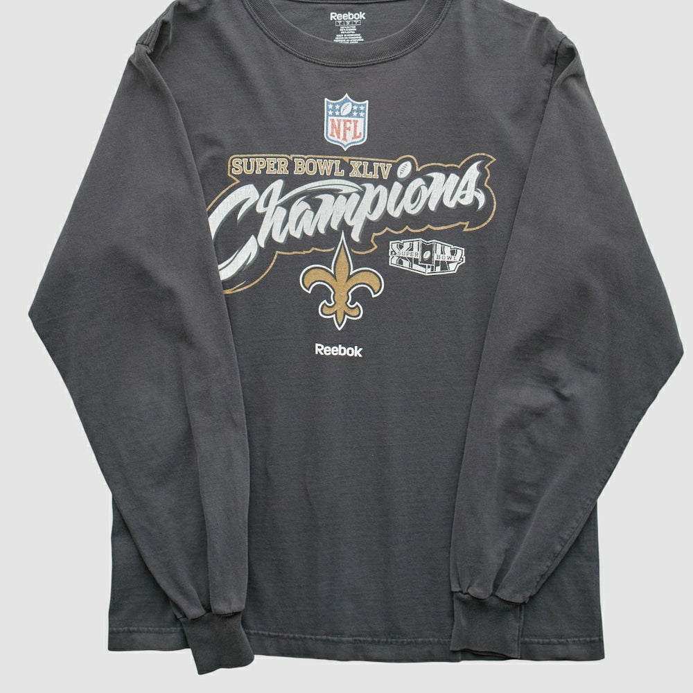 New Orleans Saints Reebok 2010 T-Shirt - Black Vintage - Fanatics
