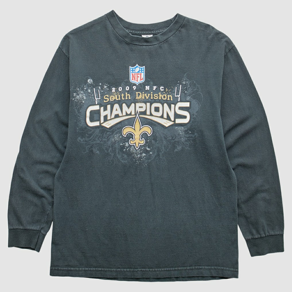 New Orleans Saints 2009 T-Shirt - Black Vintage - Fanatics