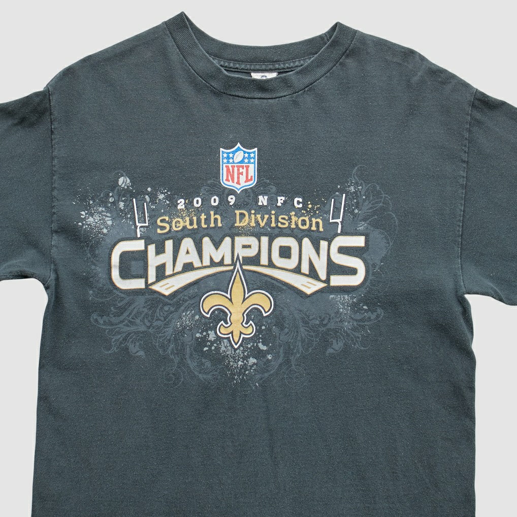 New Orleans Saints 2009 T-Shirt - Black Vintage - Fanatics