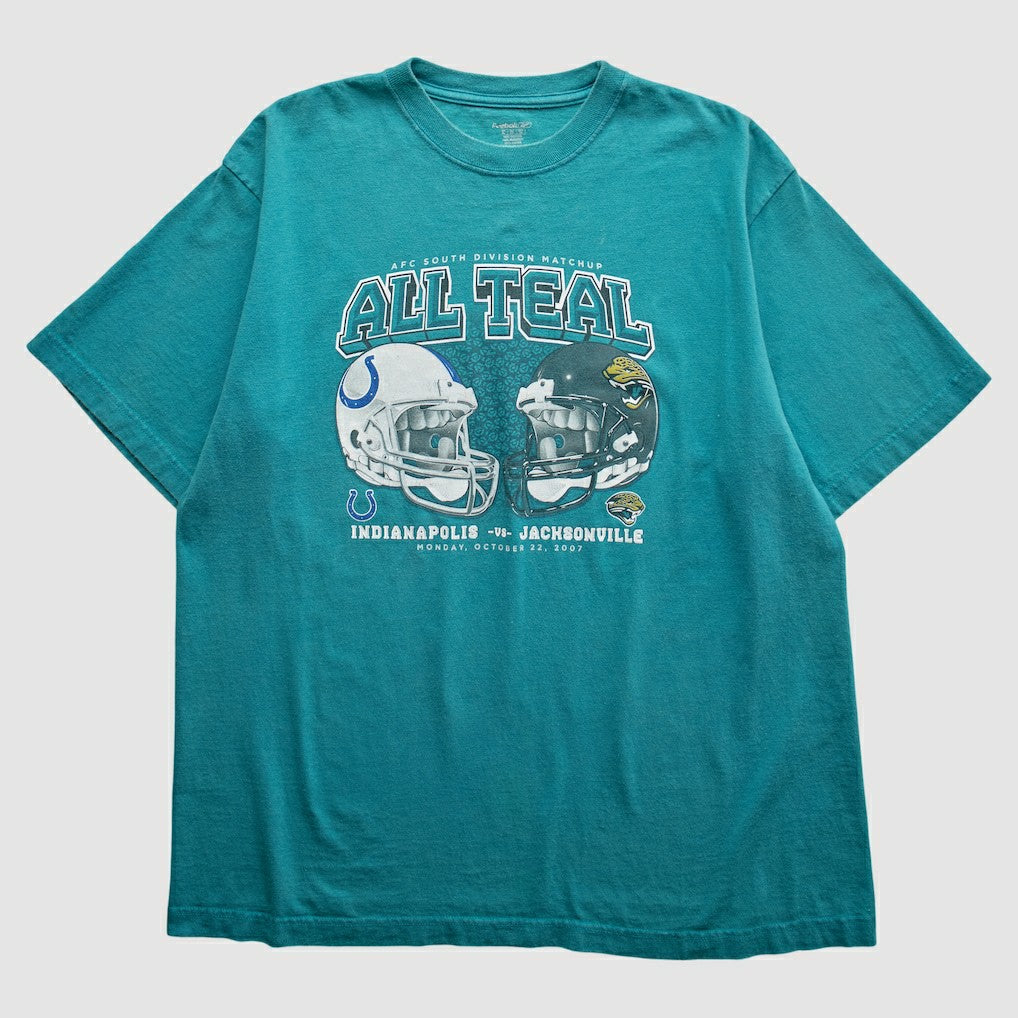 Indianapolis Colts vs. Jacksonville Jaguars Reebok 2007 T-Shirt - Teal Vintage - Fanatics