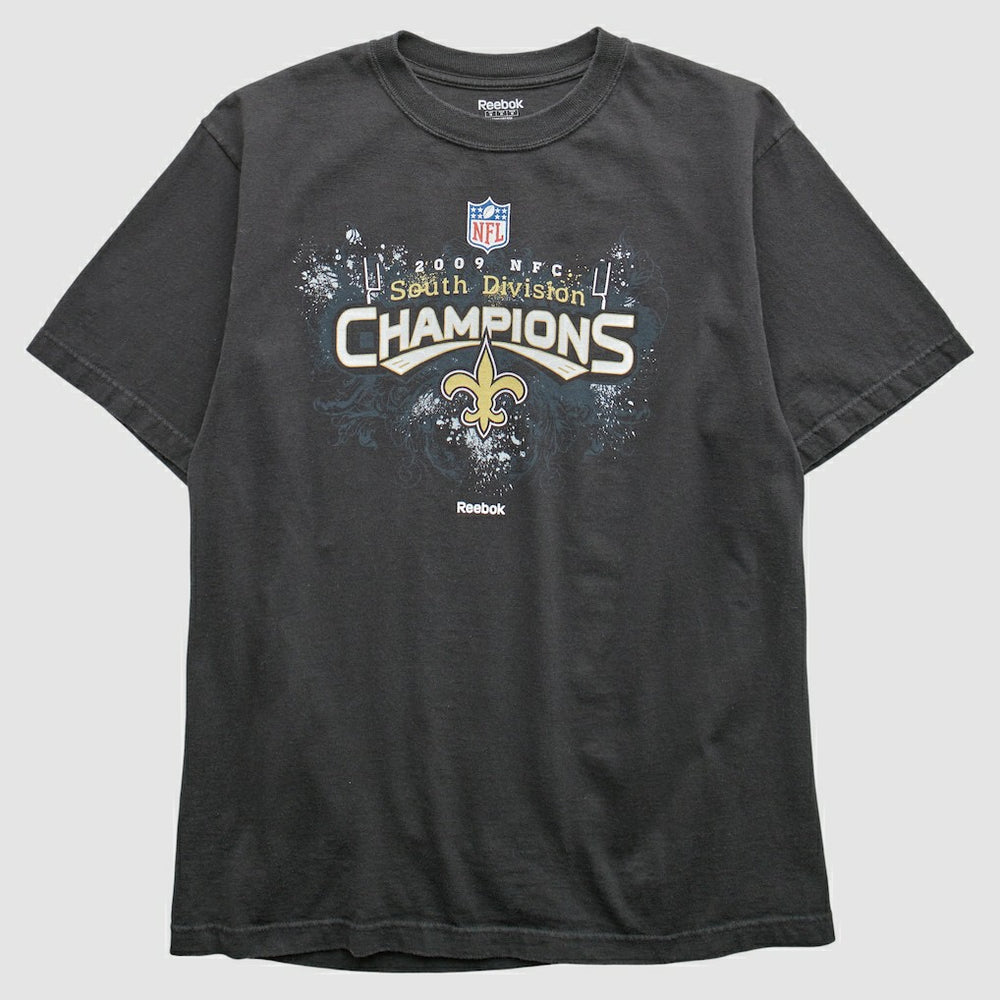 New Orleans Saints Reebok 2009 T-Shirt - Black Vintage - Fanatics