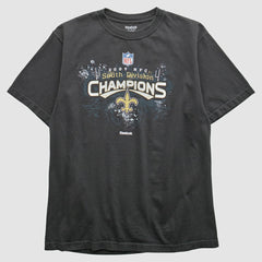 New Orleans Saints Reebok 2009 T-Shirt - Black Vintage - Fanatics